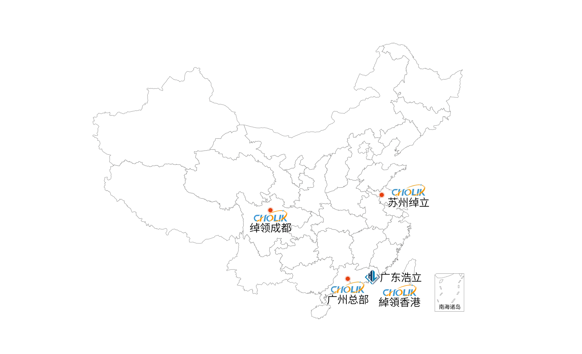 服务网点全国分布地图
